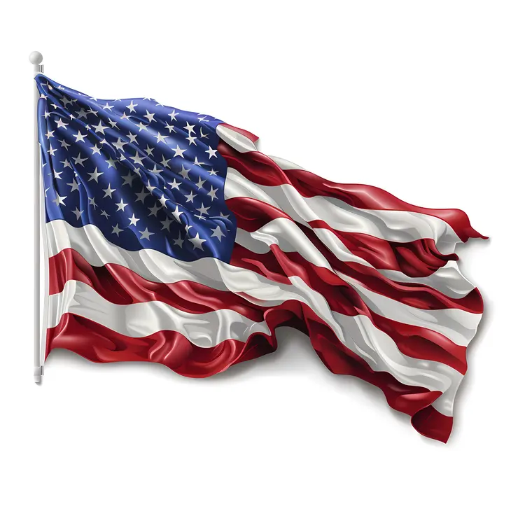 Waving American Flag