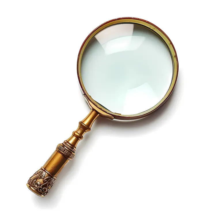 Elegant Magnifying Glass with Ornate Handle