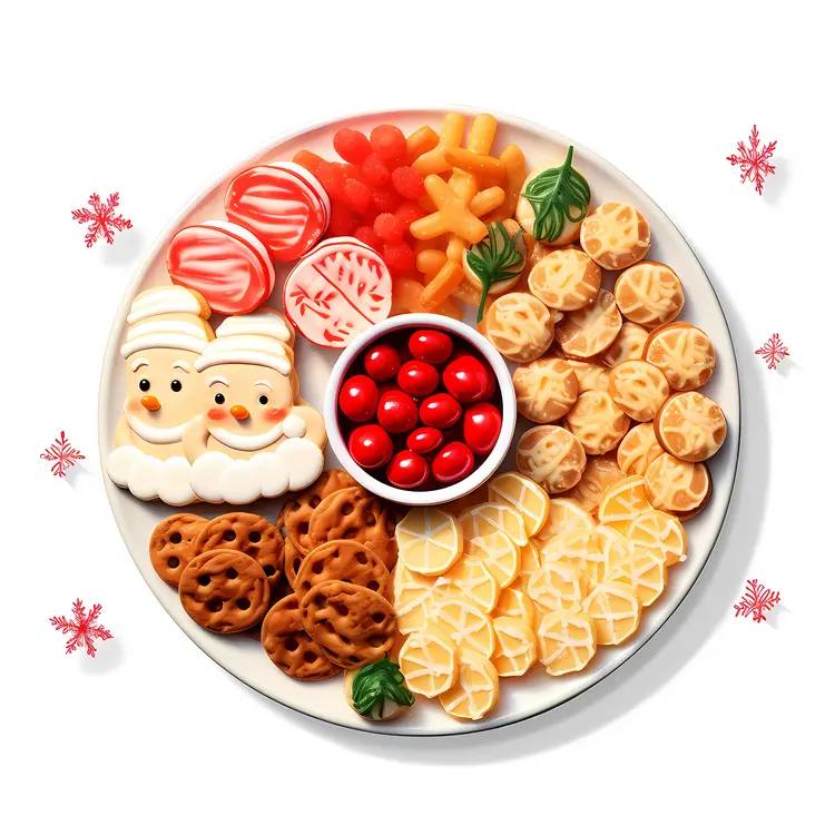 Santa-themed Christmas Snack Platter