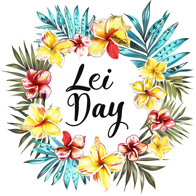 Lei Day Floral Wreath
