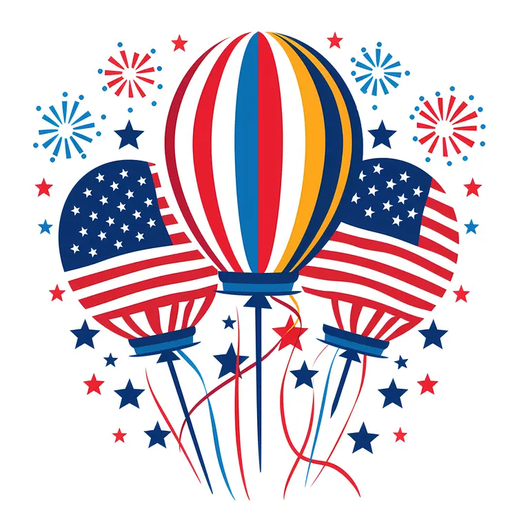 Patriotic Balloons for Independence Day