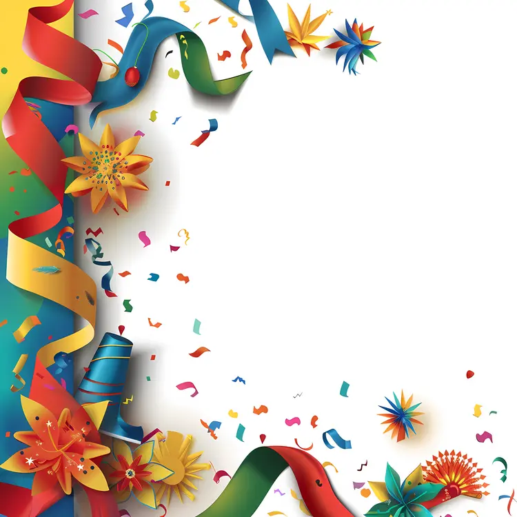 Colorful Confetti and Ribbons