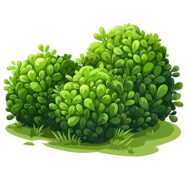 Lush Green Bushes in Garden