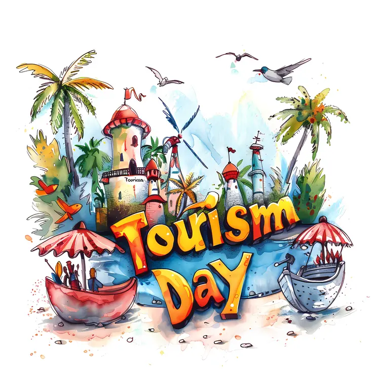Tourism Day Celebration with Beach and Boats