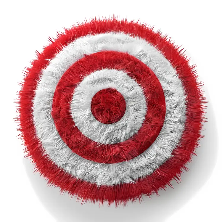 Furry Red and White Target