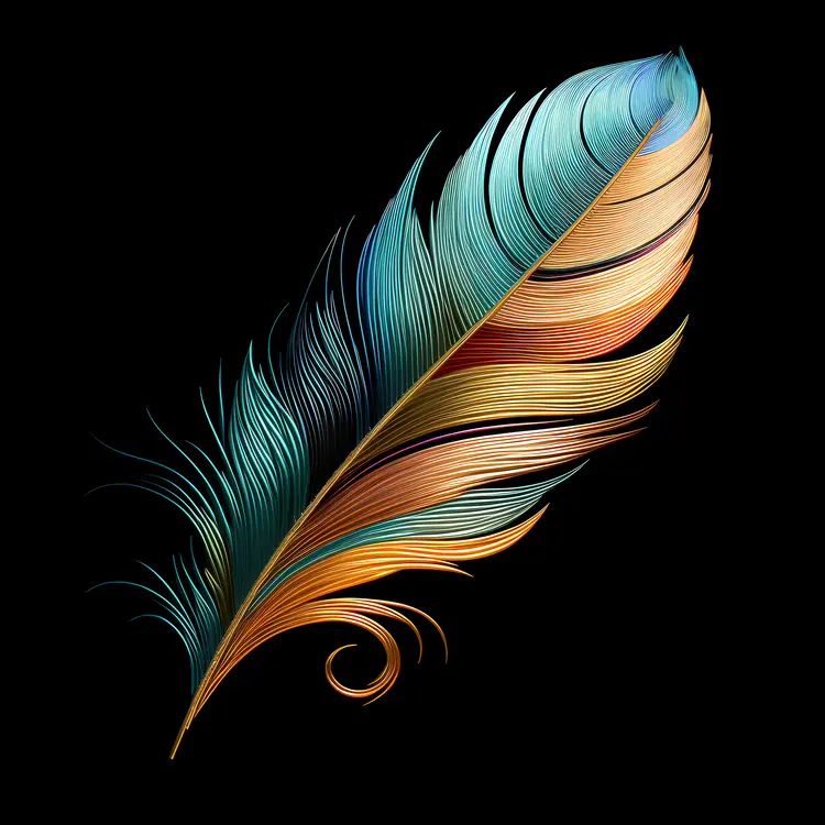 Vibrant Artistic Feather