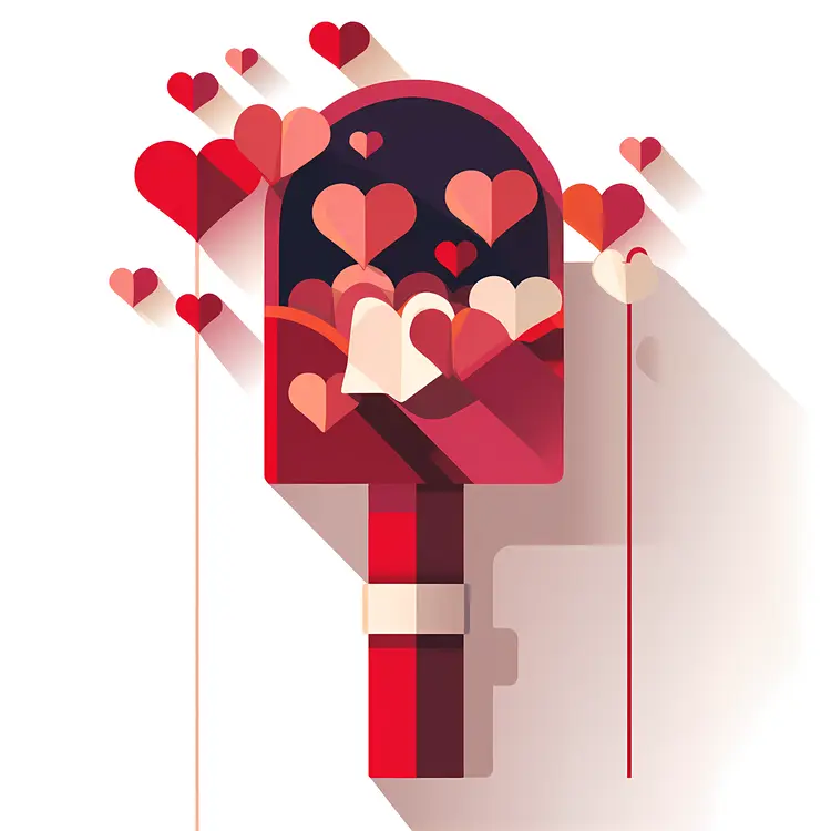 Mailbox Filled with Hearts