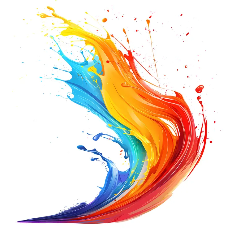 Vibrant Color Splash Abstract Art