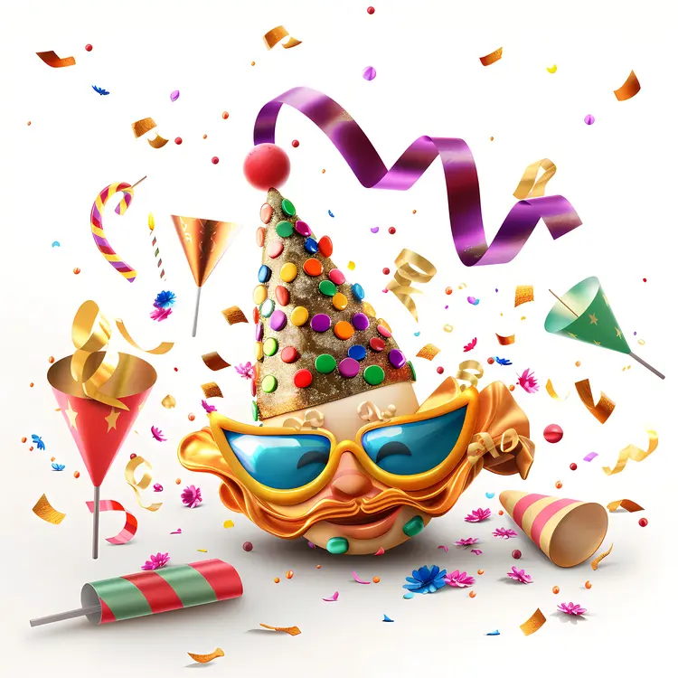 Festive Party Hat with Sunglasses