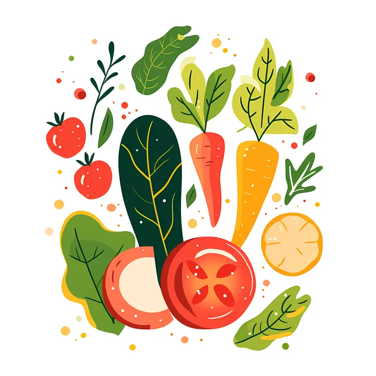 Fresh Vegetables with Carrot and Lemon