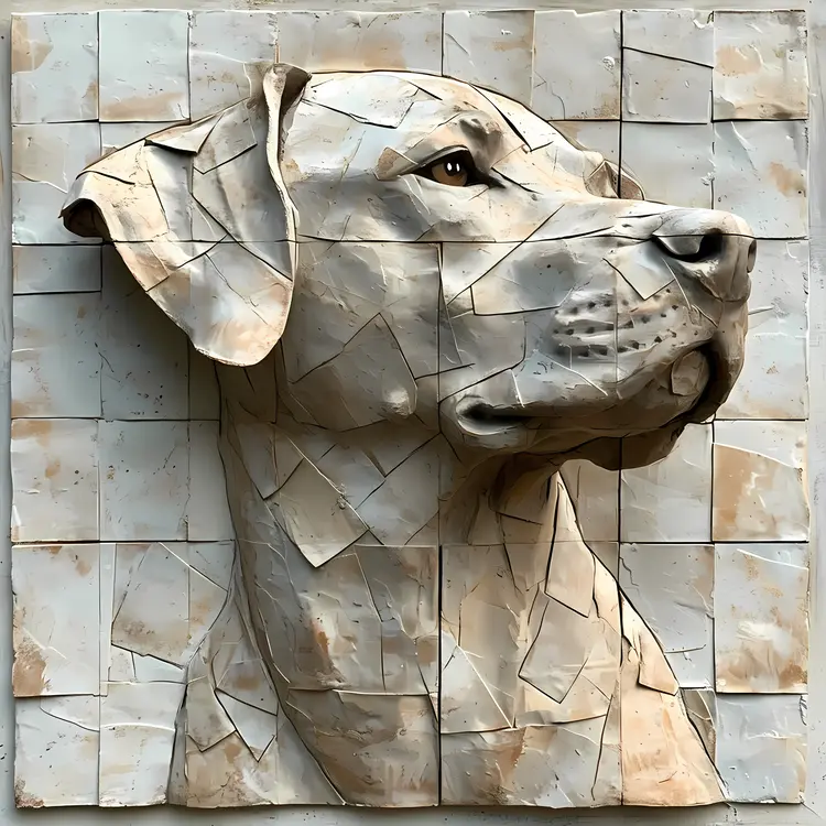 Realistic Dog Sculpture Art