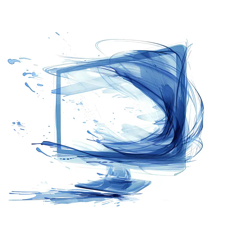 Abstract Blue Swirl Computer Art