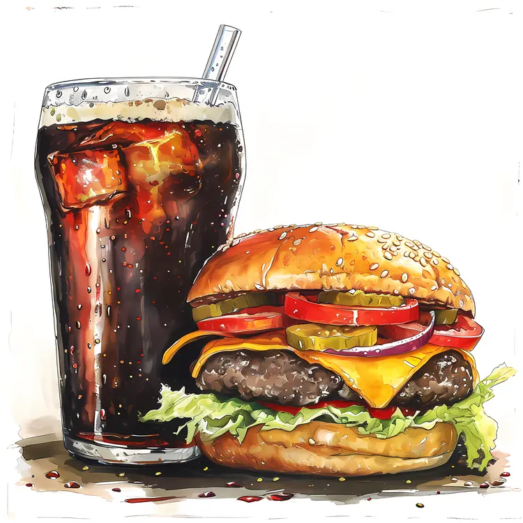 Yummy Burger and Icy Soda