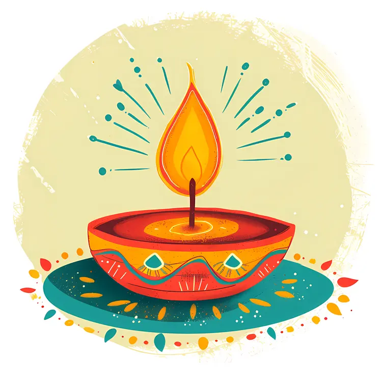 Festive Diya Lamp