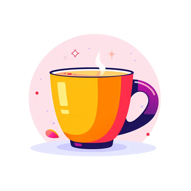 Yellow Cup with Hot Drink