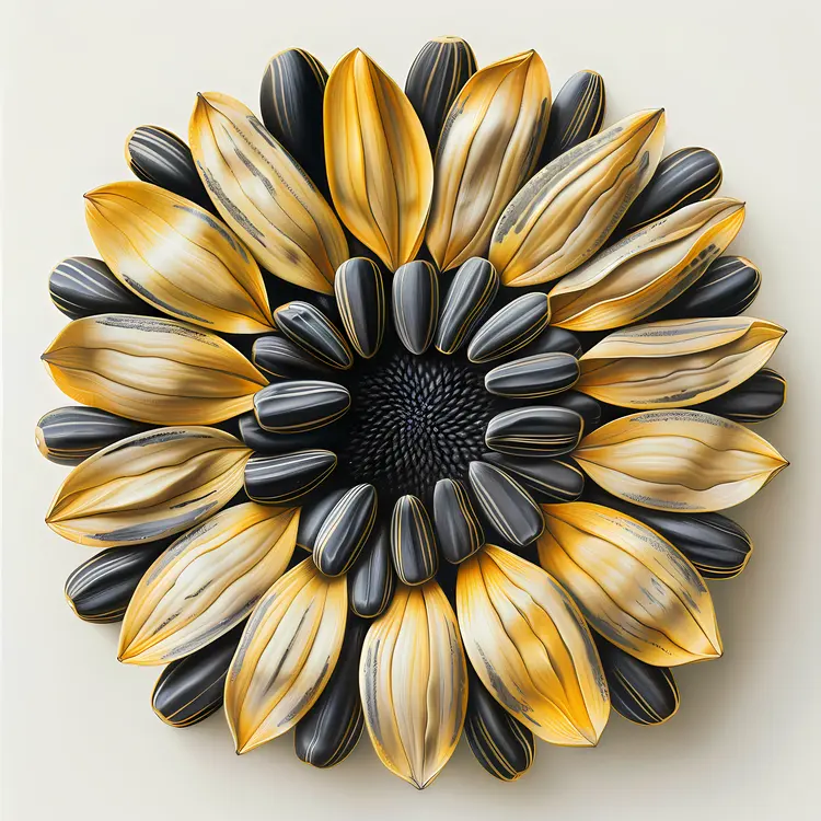 Sunflower Seeds Flower Art