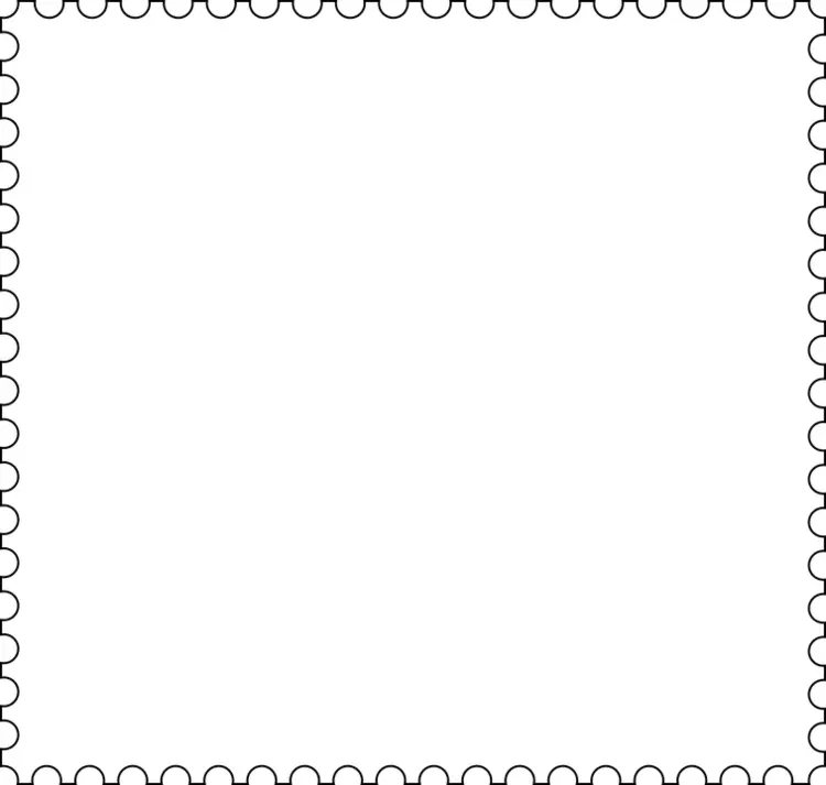 Blank Postage Stamp Template