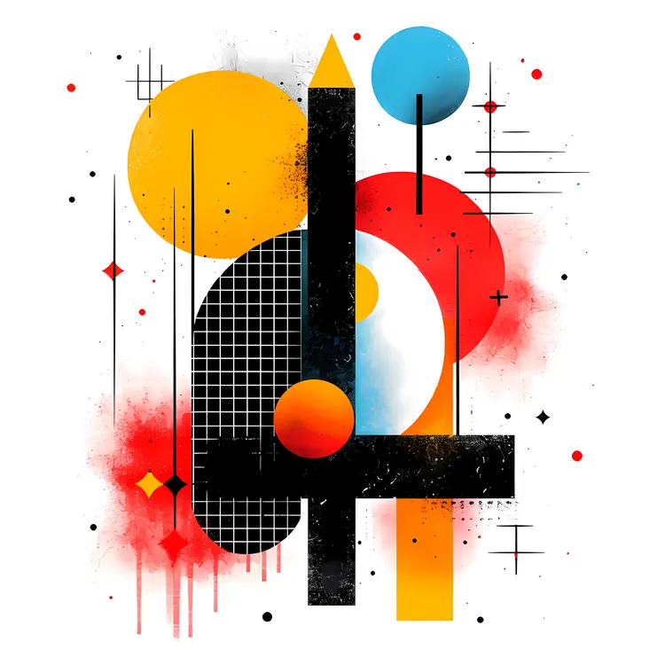 Abstract Geometric Shapes with Grid