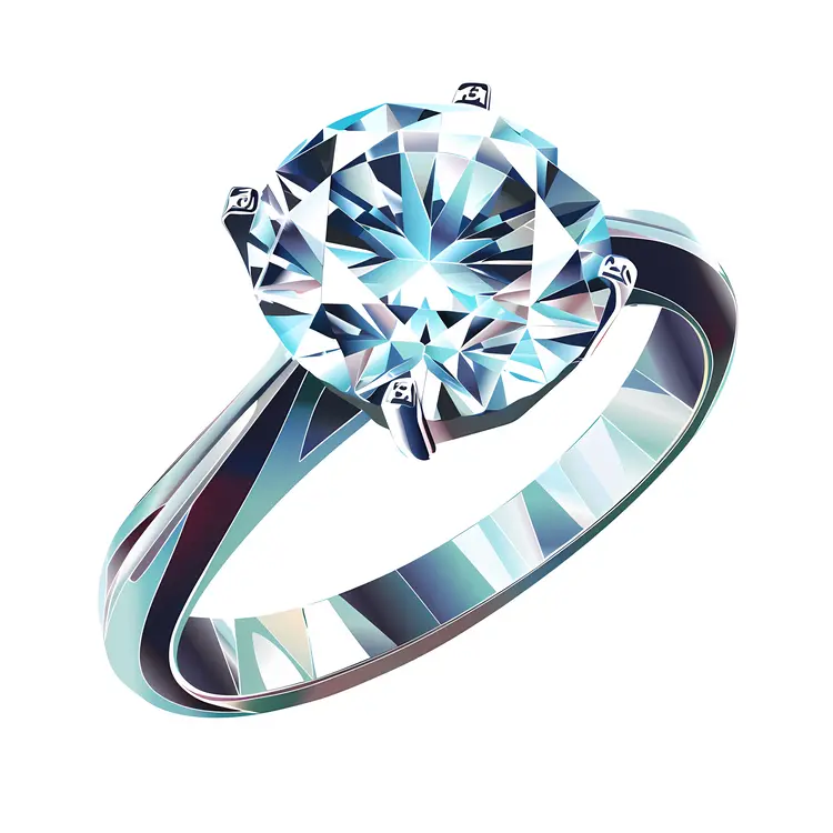 Shiny Diamond Ring for Engagement