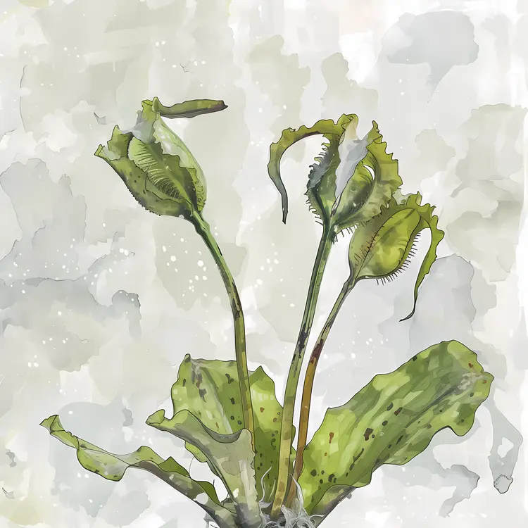Green Venus Flytraps Illustration