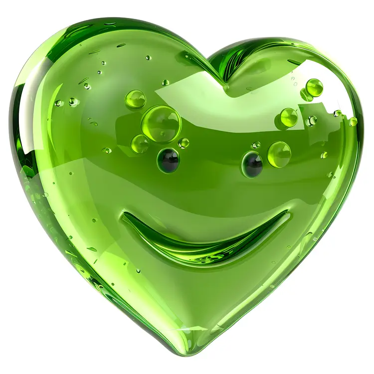 Smiling Green Heart