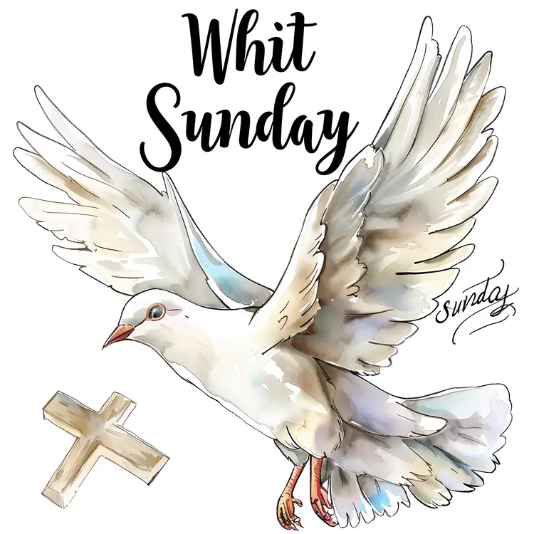 Whit Sunday with Dove and Cross