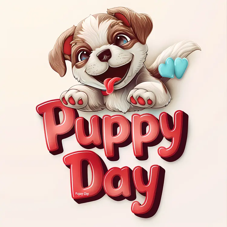 Adorable Puppy for Puppy Day Celebration