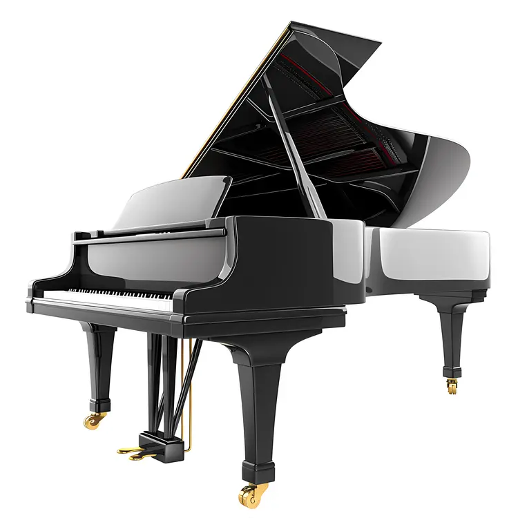 Modern Black Grand Piano