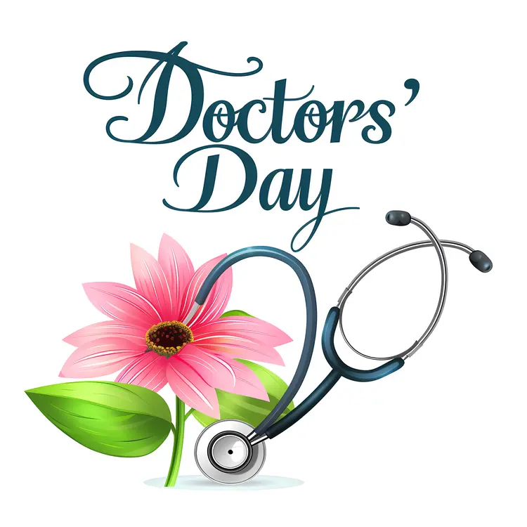 Doctor's Day Celebration with Stethoscope and Flower