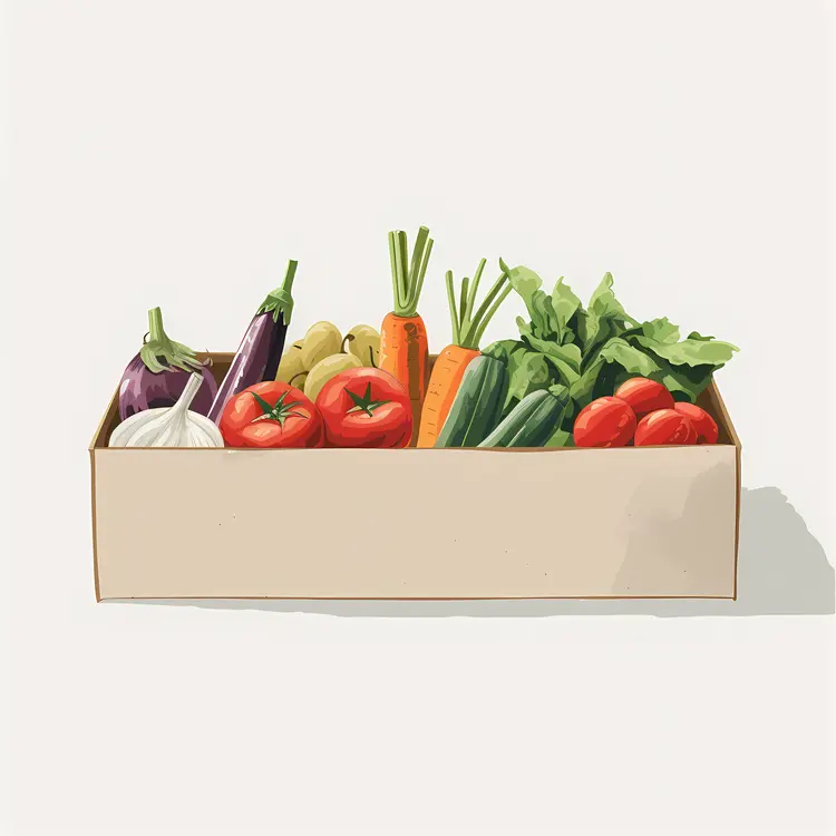 Organic Vegetable Box Art