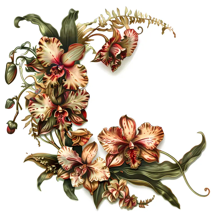 Floral Orchids Illustration