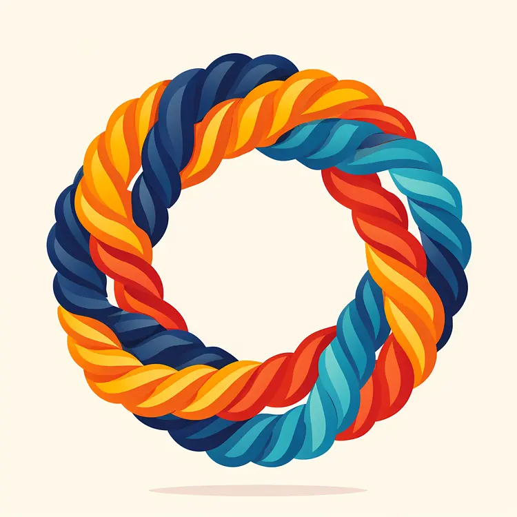 Colorful Twisted Rope Circle