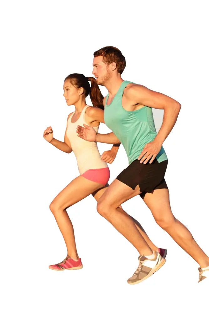 Running Couple in Sportswear