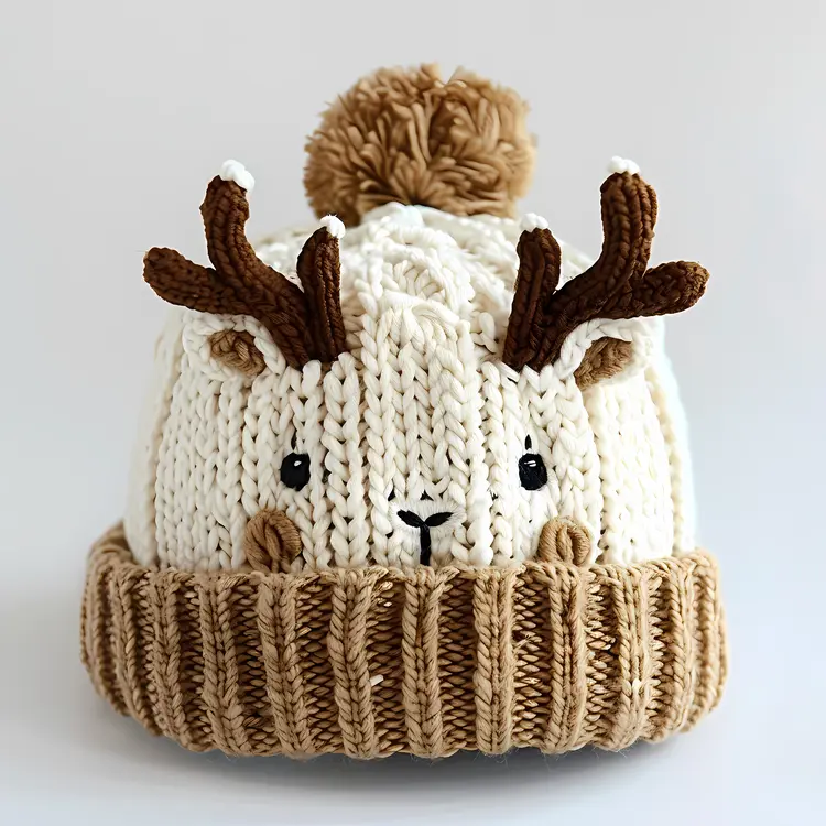 Cute Reindeer Hat with Antlers