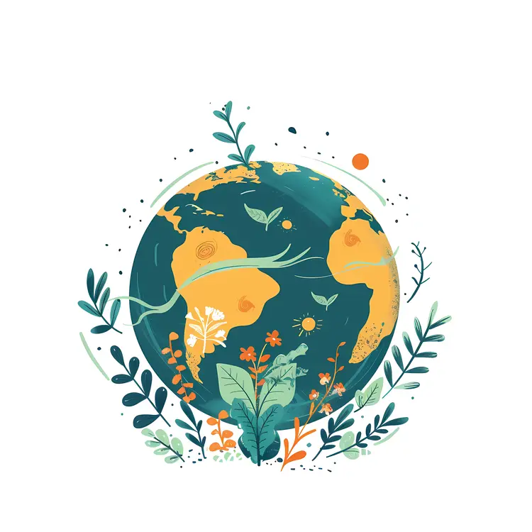 Earth Surrounded by Nature