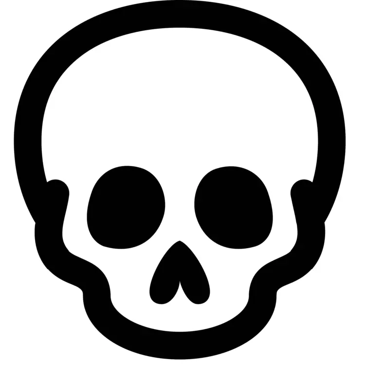 Simple Black Skull