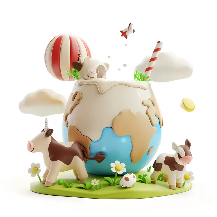 Cute Animals Around the Globe Illustration