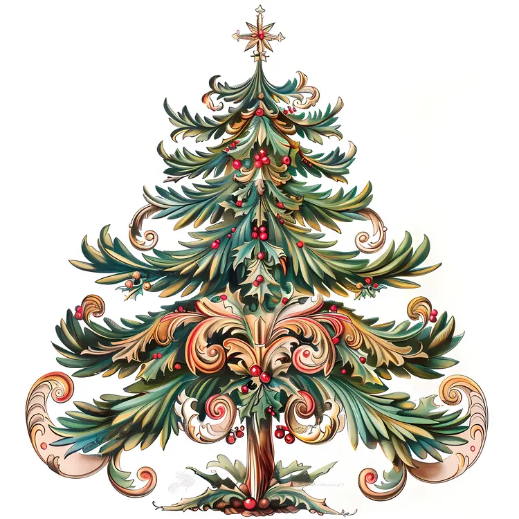 Decorative Tree with Intricate Patterns