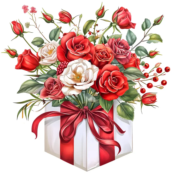 Beautiful Bouquet in a Gift Box
