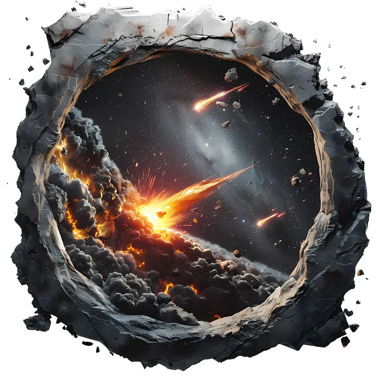 Meteor Shower in Space
