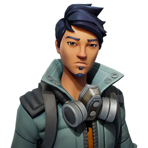 Animated Character with Blue Hair