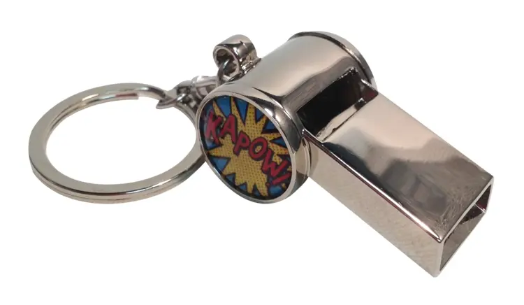 Metal Whistle Keychain