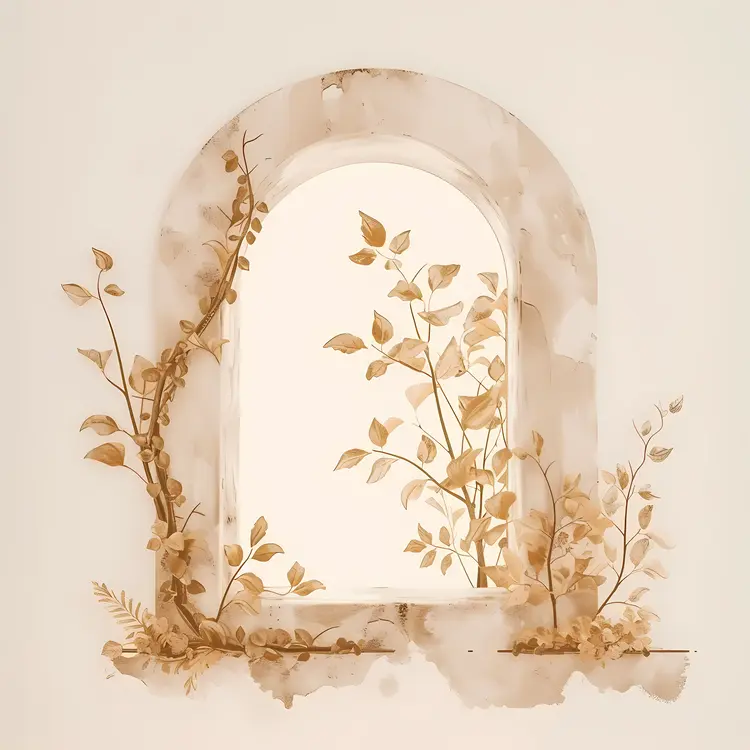Arched Window with Vines