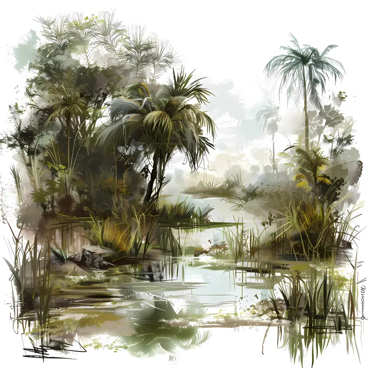 Lush Swamp Landscape