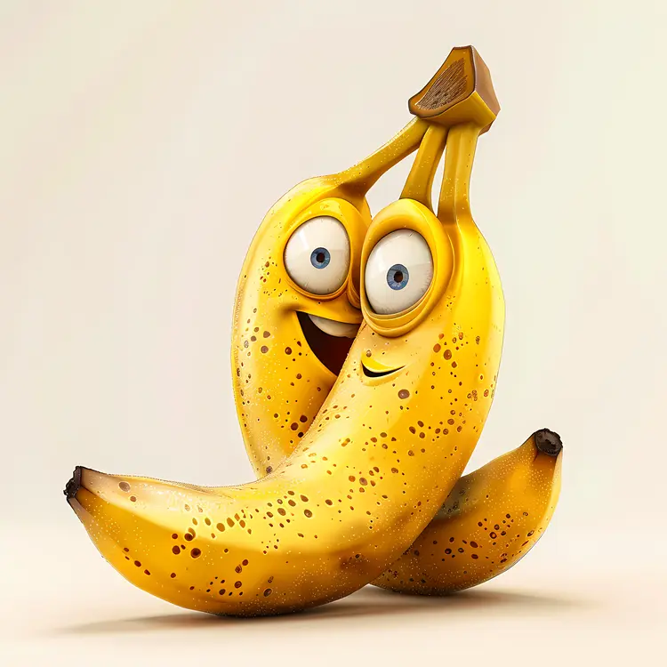 Happy Cartoon Bananas