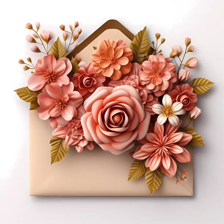 Beautiful Floral Arrangement in Envelope