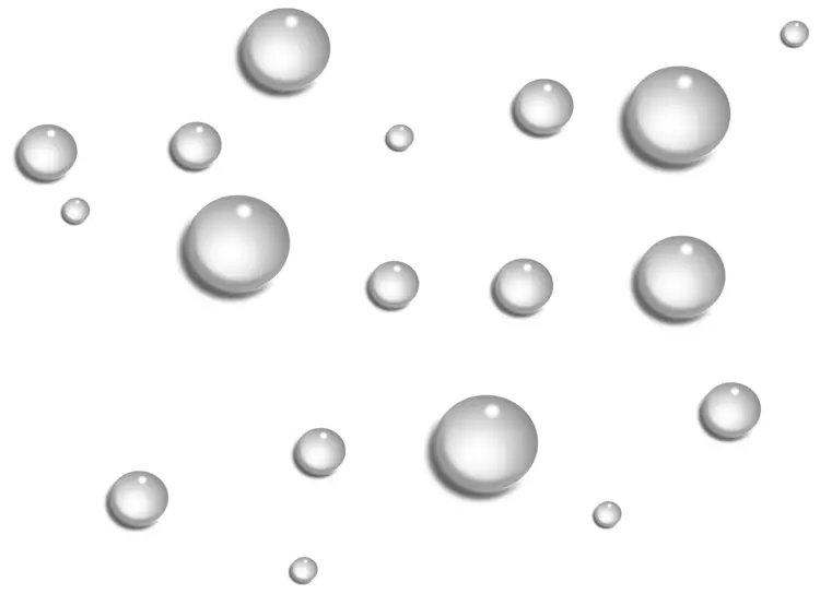 Transparent Water Droplets