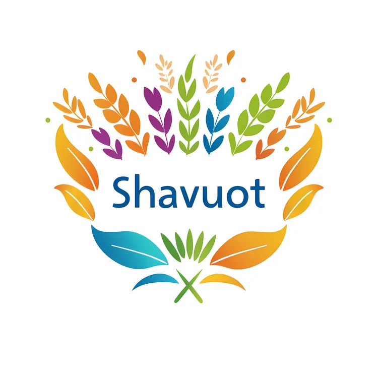 Colorful Shavuot Festival Illustration