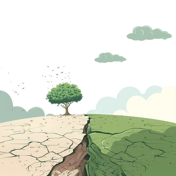 Tree in Divided Landscape
