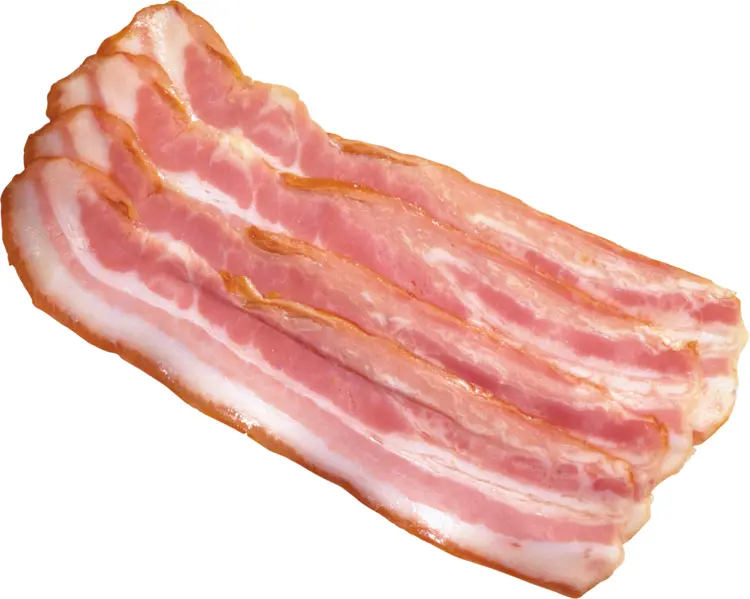 Raw Bacon Slices